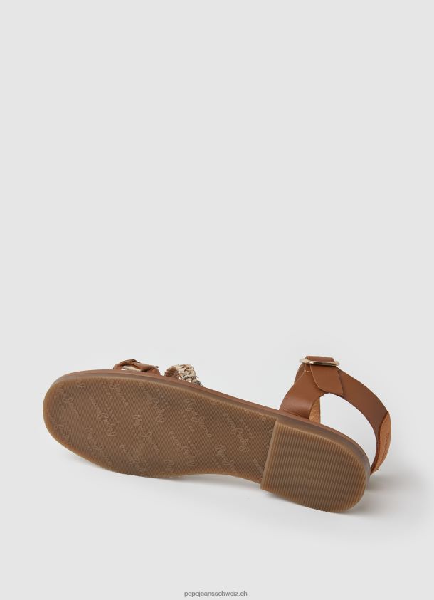 Irma geflochtene Ledersandalen Mädchen Pepe Jeans bräunen 84XH6T1337
