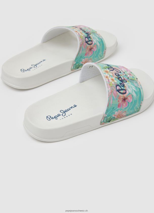 Slider Martina Beach Flip-Flops Mädchen Pepe Jeans Weiss 84XH6T1346