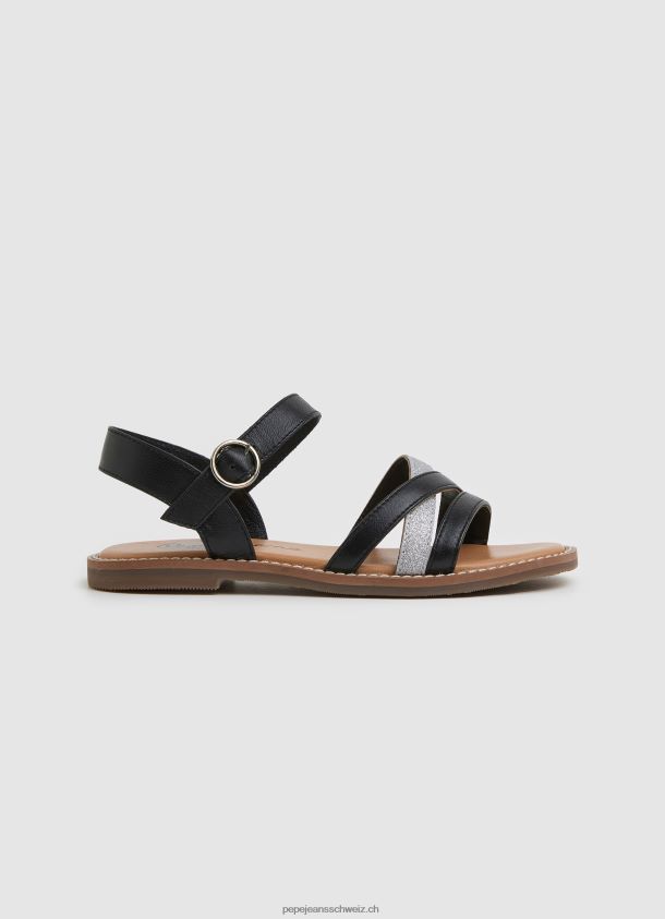 irma göttliche ledersandalen Mädchen Pepe Jeans Schwarz 84XH6T1336