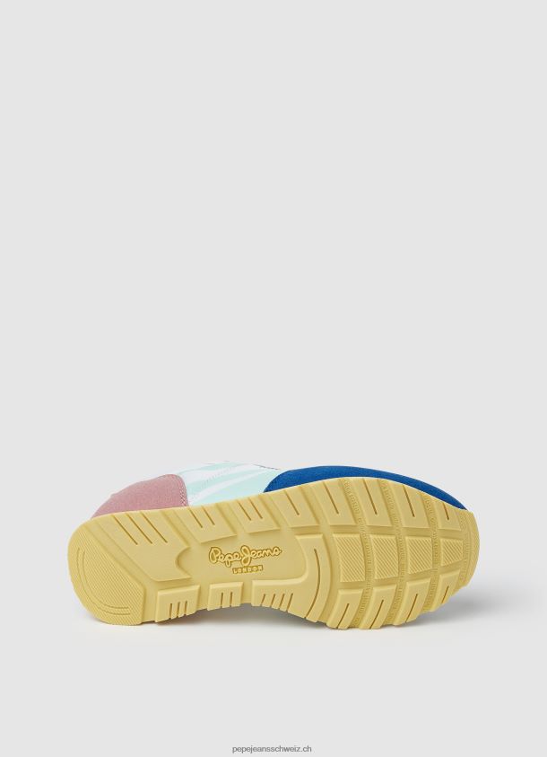 Kombinierte Turnschuhe mit Foster-Print Mädchen Pepe Jeans Blau 84XH6T1317