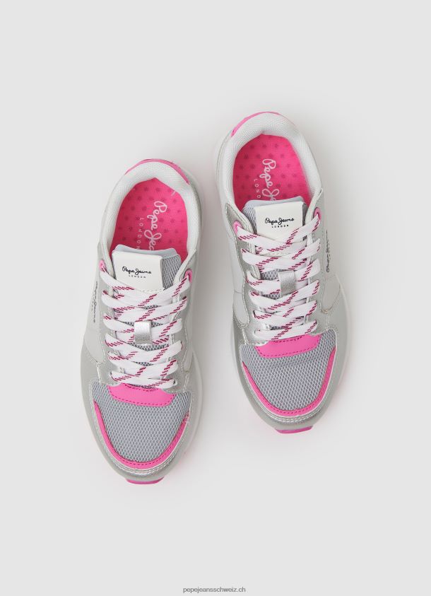 Laufschuhe in Metallic-Optik von York Mädchen Pepe Jeans Silber 84XH6T1333
