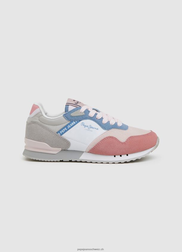 London Basic Laufschuhe Mädchen Pepe Jeans gewaschene Rose 84XH6T1312