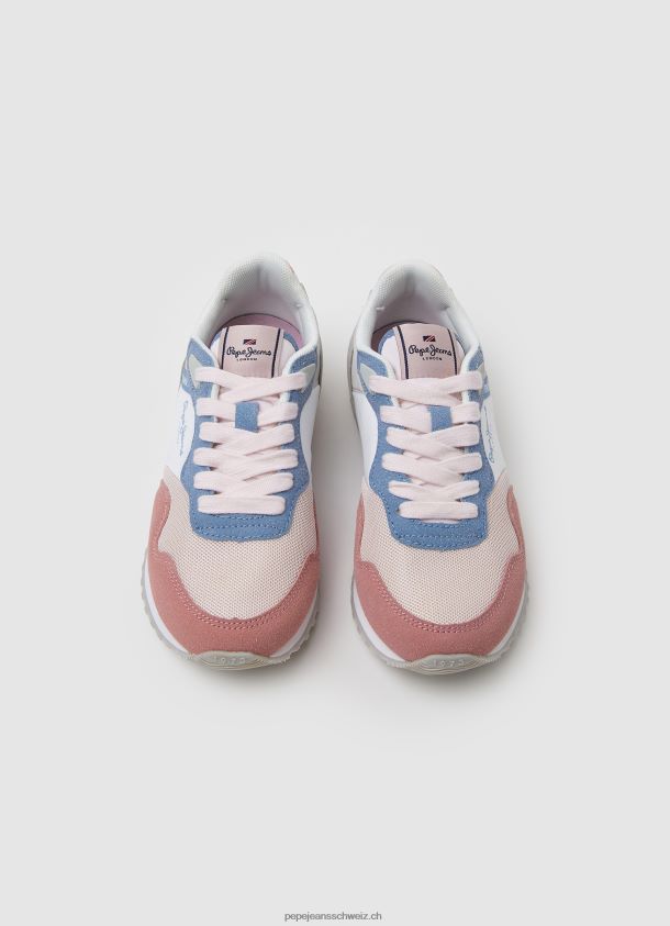 London Basic Laufschuhe Mädchen Pepe Jeans gewaschene Rose 84XH6T1312