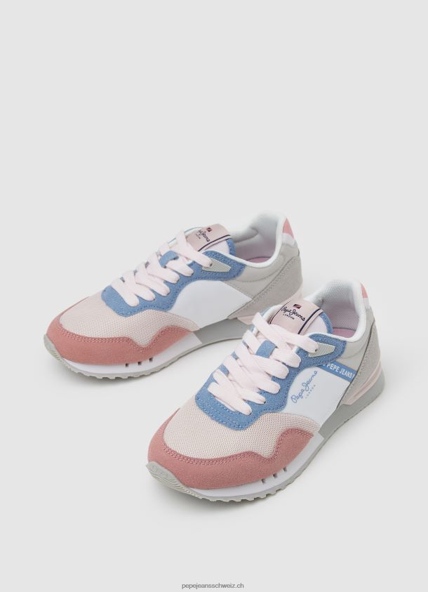 London Basic Laufschuhe Mädchen Pepe Jeans gewaschene Rose 84XH6T1312