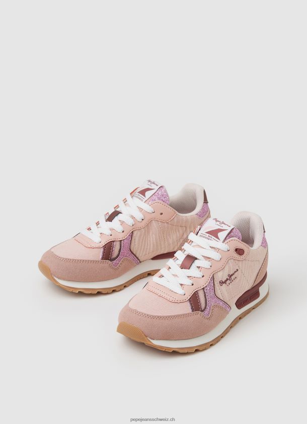 brit animal kombinierte turnschuhe Mädchen Pepe Jeans lila rosa 84XH6T1329