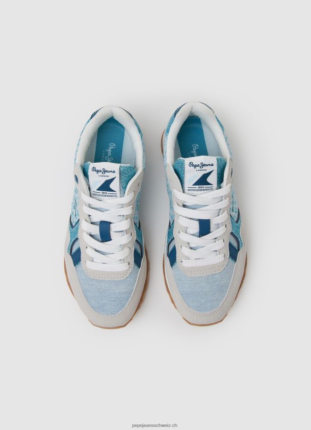 brit animal kombinierte turnschuhe Mädchen Pepe Jeans pazifikblau 84XH6T1328