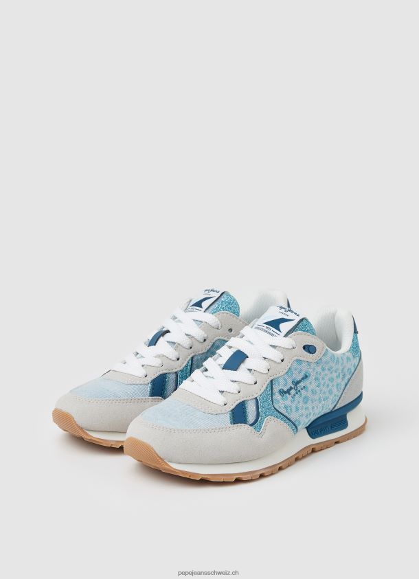brit animal kombinierte turnschuhe Mädchen Pepe Jeans pazifikblau 84XH6T1328