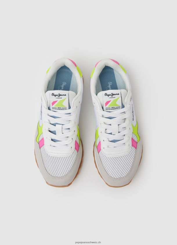 brit neon kombinierte turnschuhe Mädchen Pepe Jeans Weiss 84XH6T1316