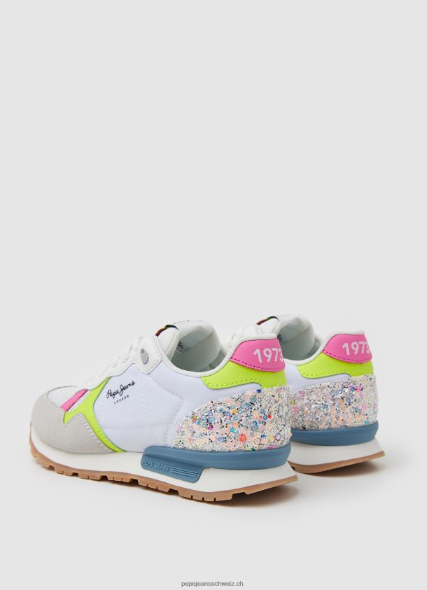 brit neon kombinierte turnschuhe Mädchen Pepe Jeans Weiss 84XH6T1316