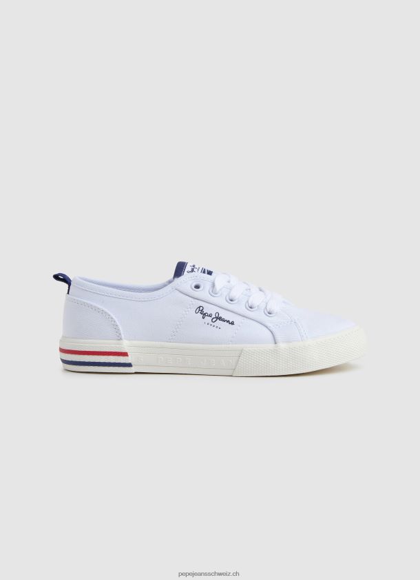 einfache Brady-Turnschuhe Mädchen Pepe Jeans nicht-gerade weiss 84XH6T1325