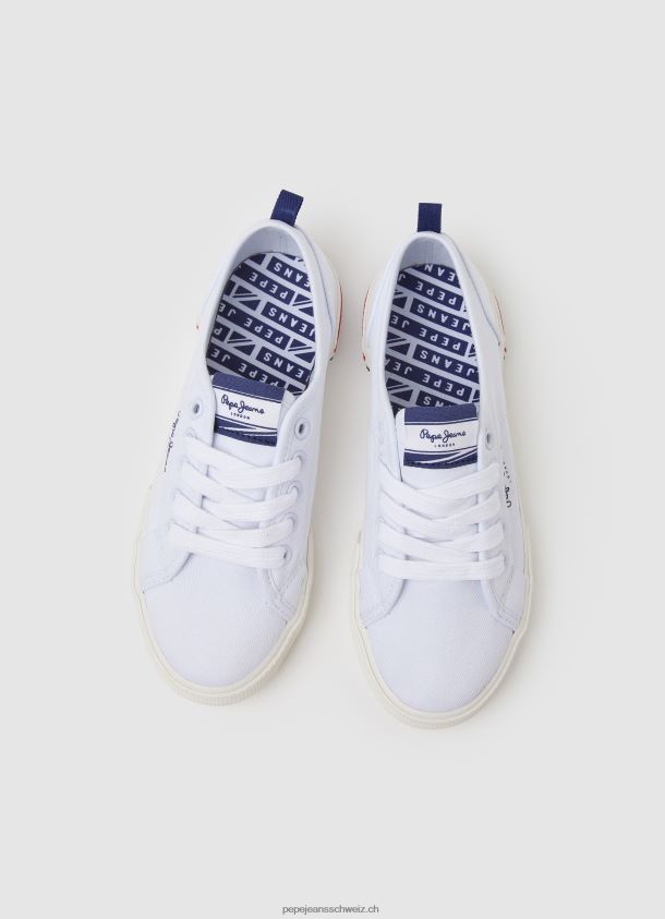 einfache Brady-Turnschuhe Mädchen Pepe Jeans nicht-gerade weiss 84XH6T1325