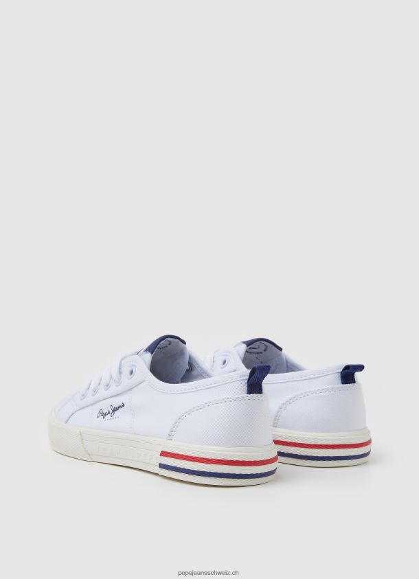 einfache Brady-Turnschuhe Mädchen Pepe Jeans nicht-gerade weiss 84XH6T1325
