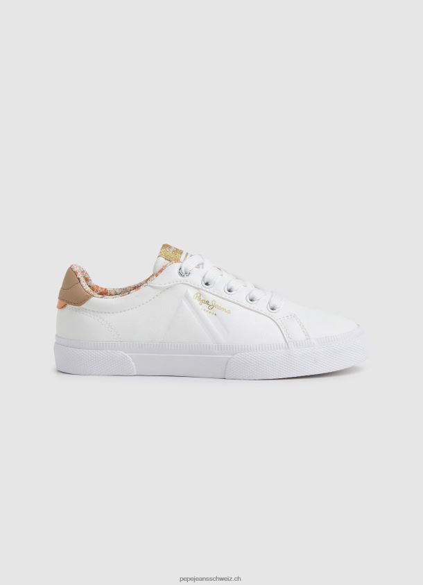 grundlegende Turnschuhe der Kenton-Flagge Mädchen Pepe Jeans Weiss 84XH6T1330
