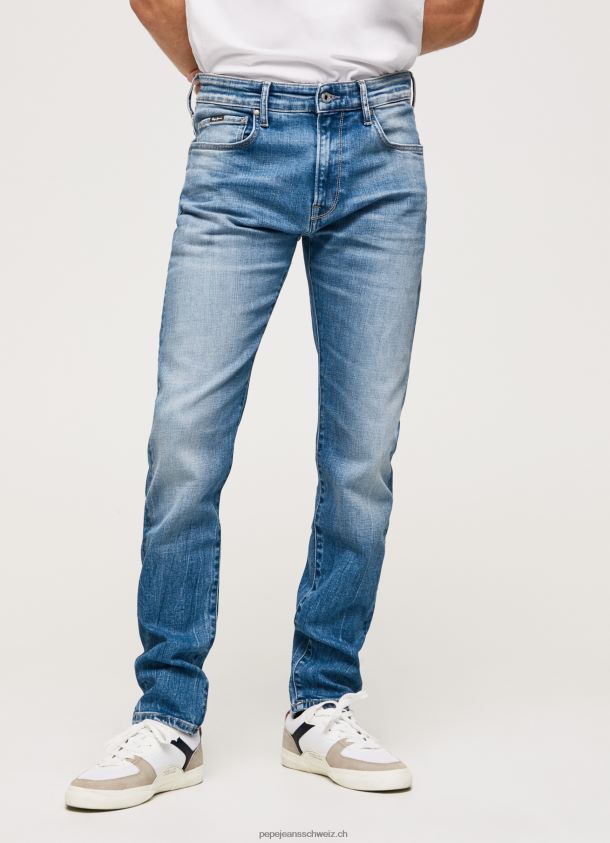 Slim-Fit-Jeans mit mittelhohem Kranich Männer Pepe Jeans Denim 84XH6T795