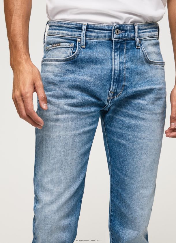 Slim-Fit-Jeans mit mittelhohem Kranich Männer Pepe Jeans Denim 84XH6T795