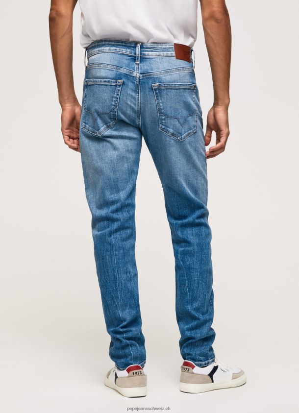 Slim-Fit-Jeans mit mittelhohem Kranich Männer Pepe Jeans Denim 84XH6T795