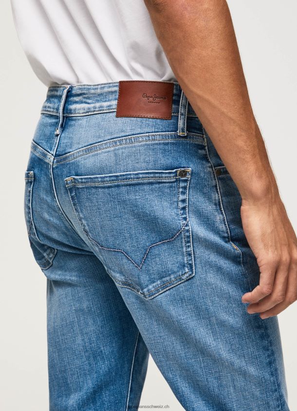 Slim-Fit-Jeans mit mittelhohem Kranich Männer Pepe Jeans Denim 84XH6T795
