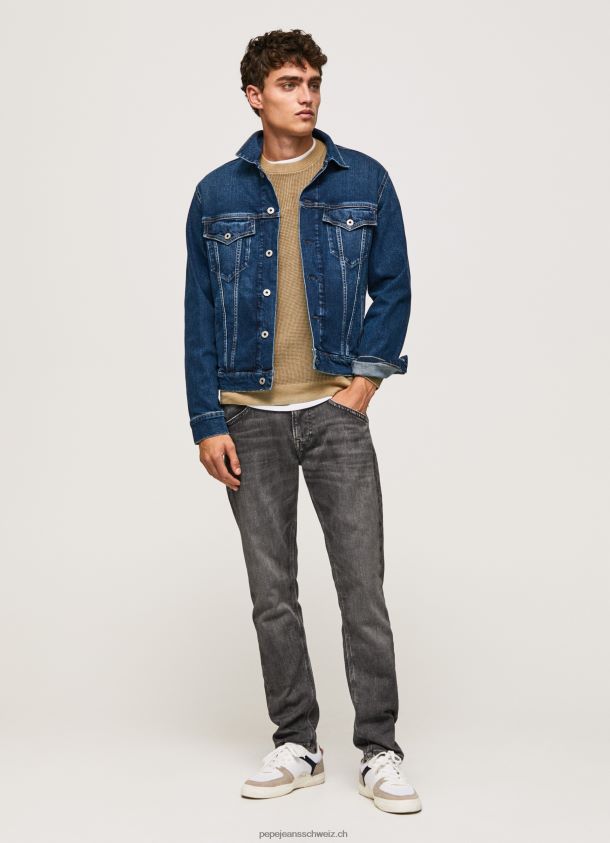 Track-Jeans mit normaler Passform und mittelhohem Bund Männer Pepe Jeans Denim 84XH6T800