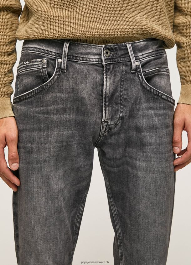 Track-Jeans mit normaler Passform und mittelhohem Bund Männer Pepe Jeans Denim 84XH6T800