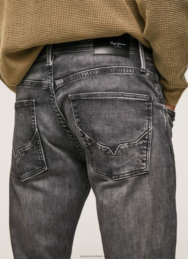 Track-Jeans mit normaler Passform und mittelhohem Bund Männer Pepe Jeans Denim 84XH6T800