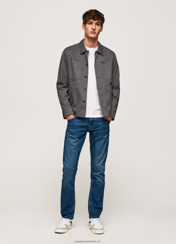 Track-Jeans mit normaler Passform und mittelhohem Bund Männer Pepe Jeans Denim 84XH6T804