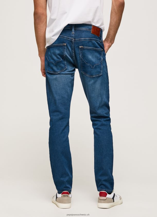 Track-Jeans mit normaler Passform und mittelhohem Bund Männer Pepe Jeans Denim 84XH6T804