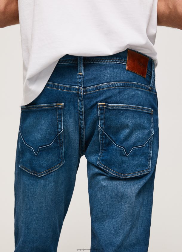 Track-Jeans mit normaler Passform und mittelhohem Bund Männer Pepe Jeans Denim 84XH6T804