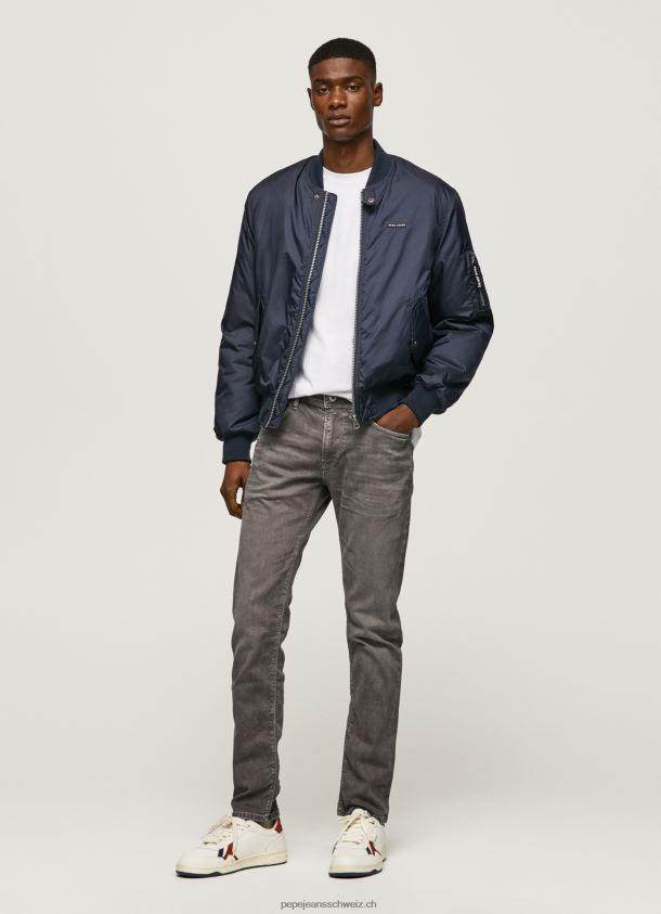 schmal zulaufende Regular-Jeans Männer Pepe Jeans modernes grau 84XH6T1118