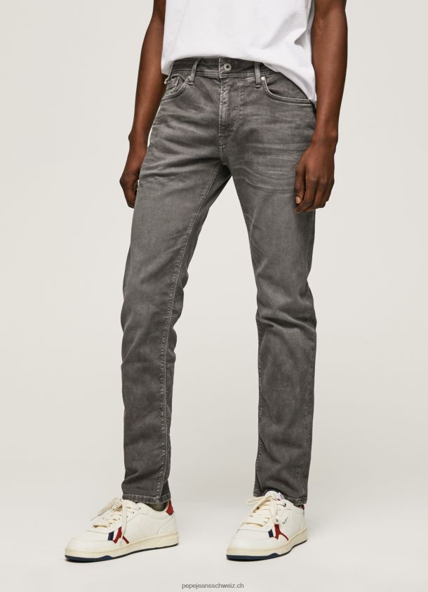 schmal zulaufende Regular-Jeans Männer Pepe Jeans modernes grau 84XH6T1118