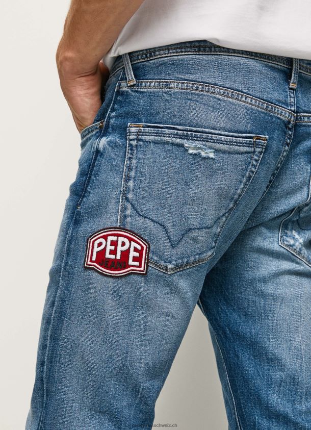 stanley mittelhohe jeans mit normaler passform Männer Pepe Jeans Denim 84XH6T808