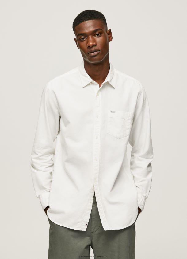 Fabio Oxford-Hemd in normaler Passform Männer Pepe Jeans Weiss 84XH6T1031