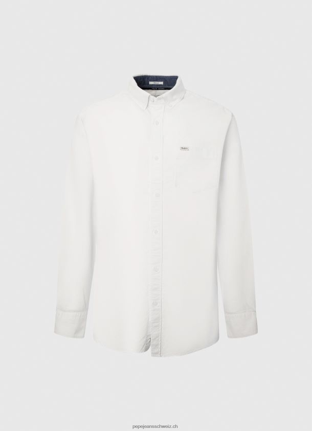 Fabio Oxford-Hemd in normaler Passform Männer Pepe Jeans Weiss 84XH6T1031