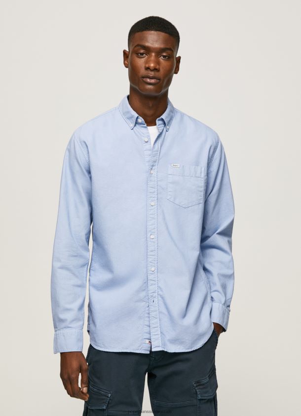 Fabio Oxford-Hemd in normaler Passform Männer Pepe Jeans blau bleichen 84XH6T1027