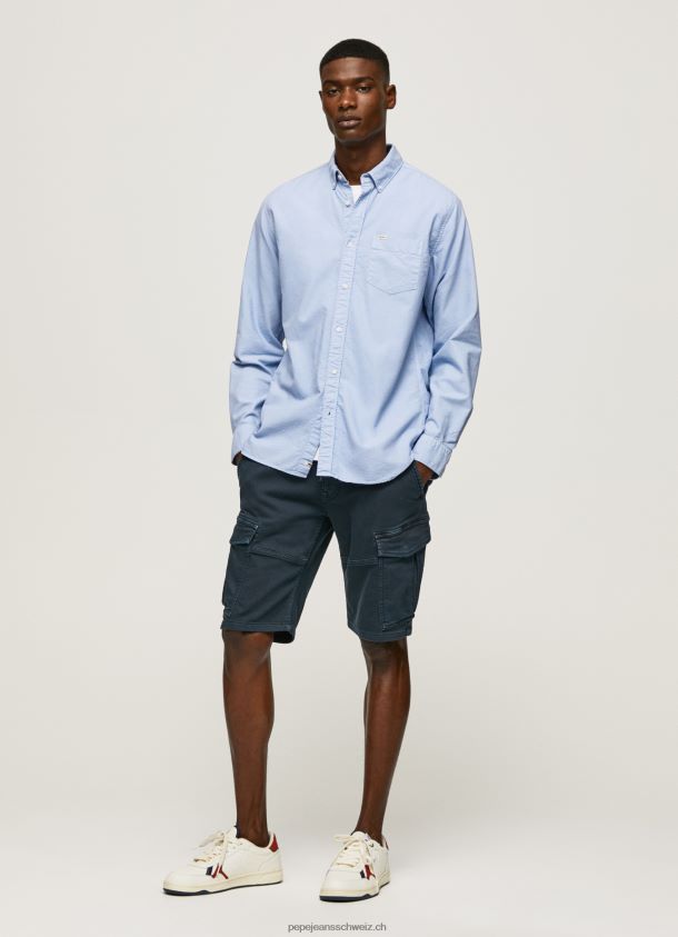 Fabio Oxford-Hemd in normaler Passform Männer Pepe Jeans blau bleichen 84XH6T1027
