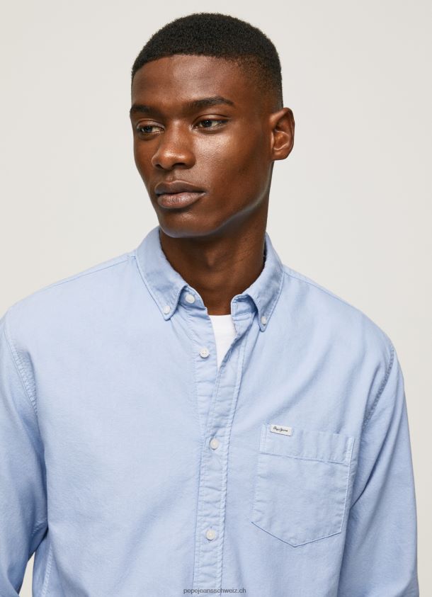 Fabio Oxford-Hemd in normaler Passform Männer Pepe Jeans blau bleichen 84XH6T1027