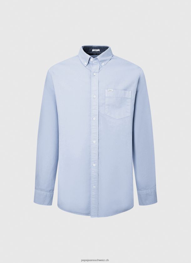 Fabio Oxford-Hemd in normaler Passform Männer Pepe Jeans blau bleichen 84XH6T1027