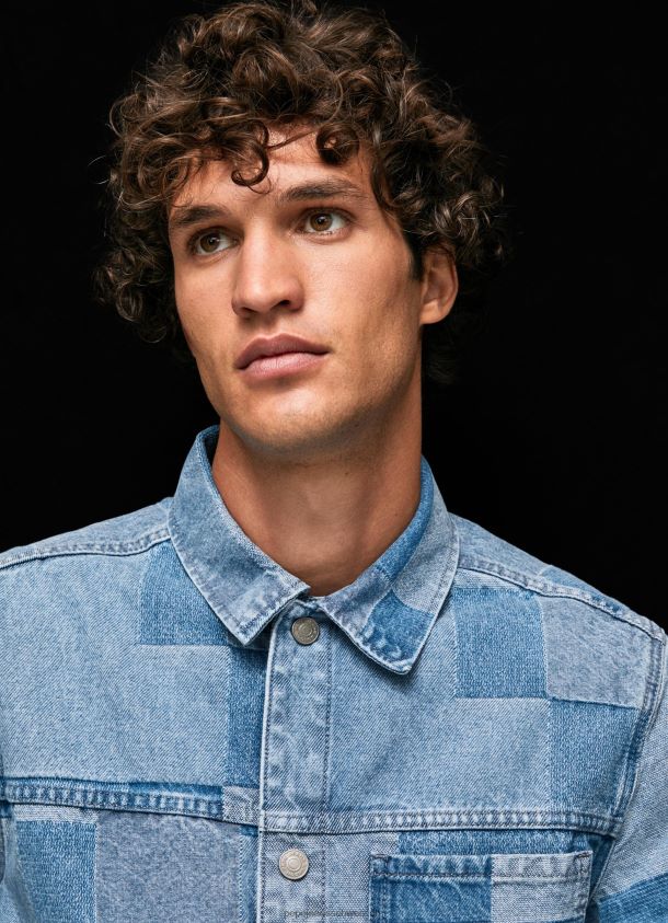 Lässig geschnittenes Denim-Überhemd Männer Pepe Jeans Denim 84XH6T817