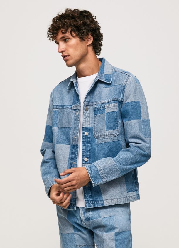 Lässig geschnittenes Denim-Überhemd Männer Pepe Jeans Denim 84XH6T817