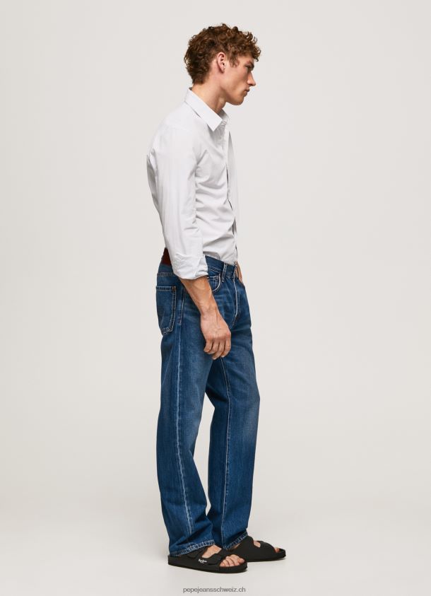 Lawrence schmal geschnittenes Popeline-Hemd Männer Pepe Jeans blau bleichen 84XH6T1050
