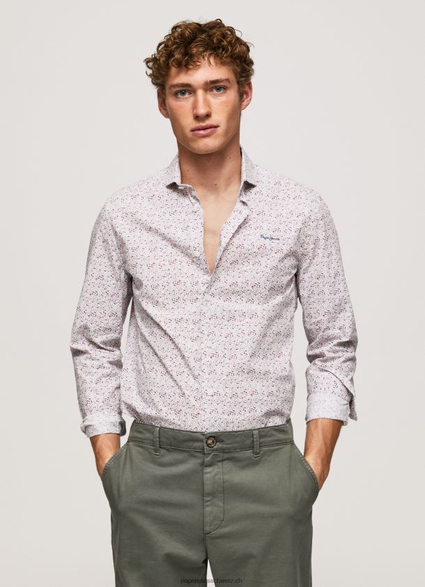 Lenora schmal geschnittenes Popeline-Hemd Männer Pepe Jeans Weiss 84XH6T1075