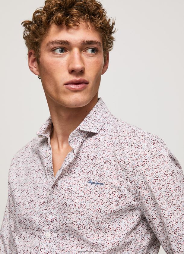 Lenora schmal geschnittenes Popeline-Hemd Männer Pepe Jeans Weiss 84XH6T1075