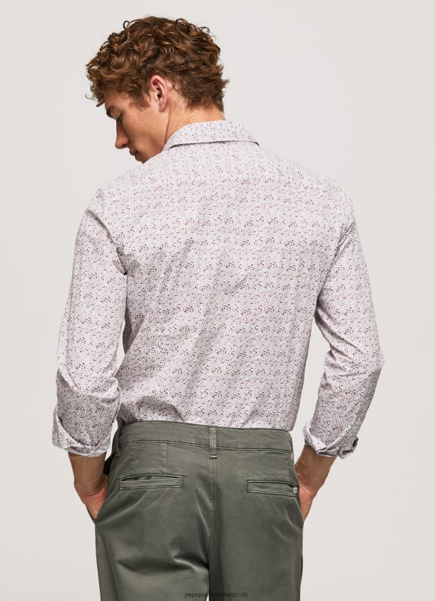 Lenora schmal geschnittenes Popeline-Hemd Männer Pepe Jeans Weiss 84XH6T1075