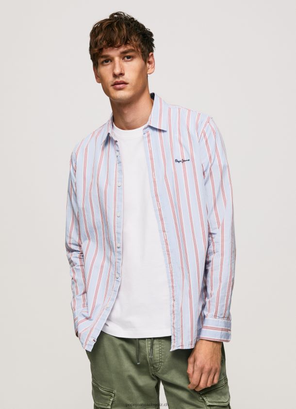 Lister Fil-a-Fil-Hemd mit schmaler Passform Männer Pepe Jeans studiorot 84XH6T1065