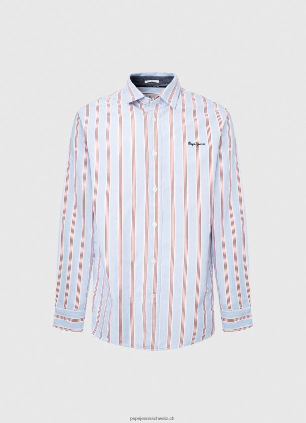 Lister Fil-a-Fil-Hemd mit schmaler Passform Männer Pepe Jeans studiorot 84XH6T1065