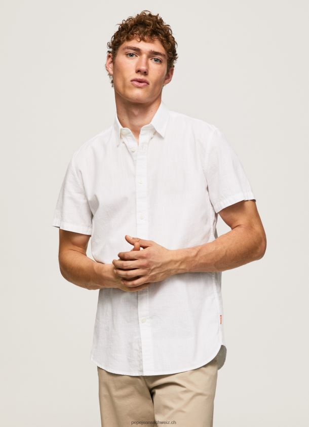 Lothersdale kurzärmliges Hemd Männer Pepe Jeans Weiss 84XH6T1069