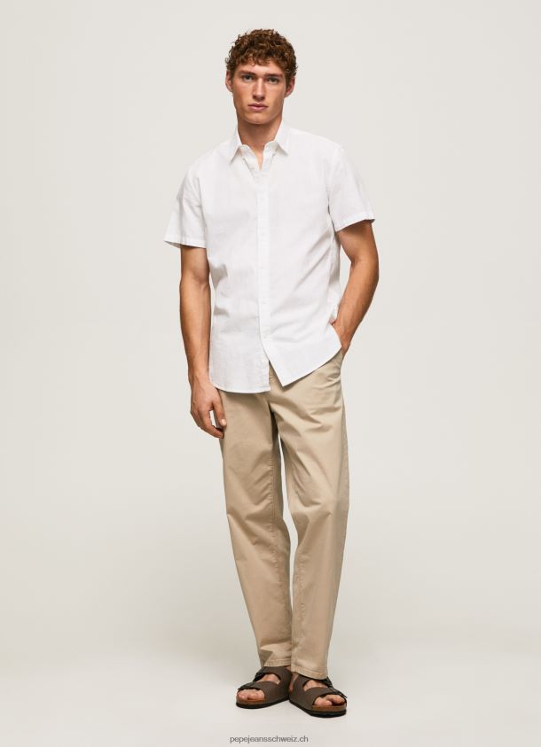 Lothersdale kurzärmliges Hemd Männer Pepe Jeans Weiss 84XH6T1069
