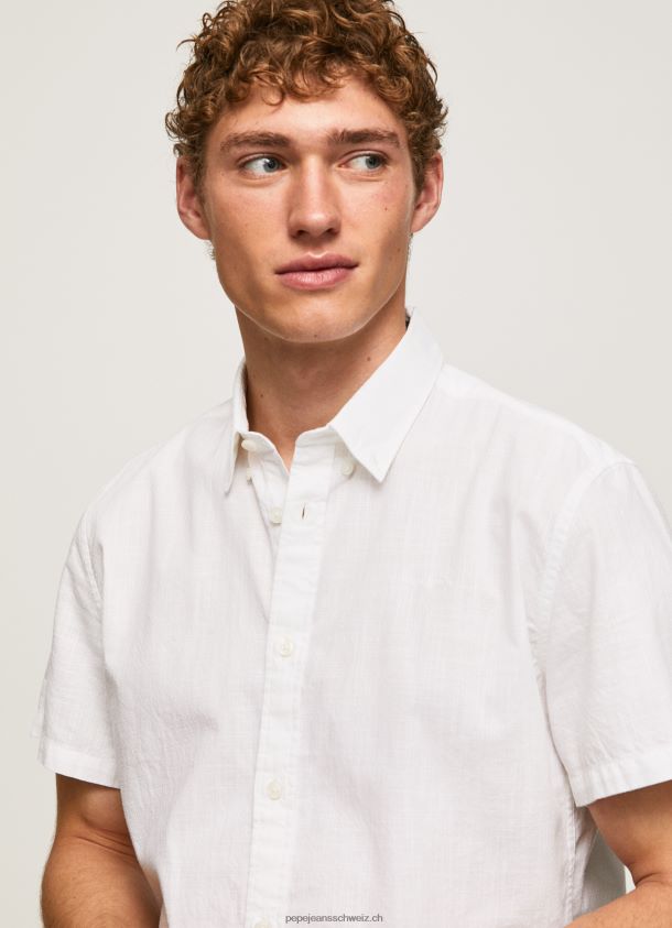 Lothersdale kurzärmliges Hemd Männer Pepe Jeans Weiss 84XH6T1069