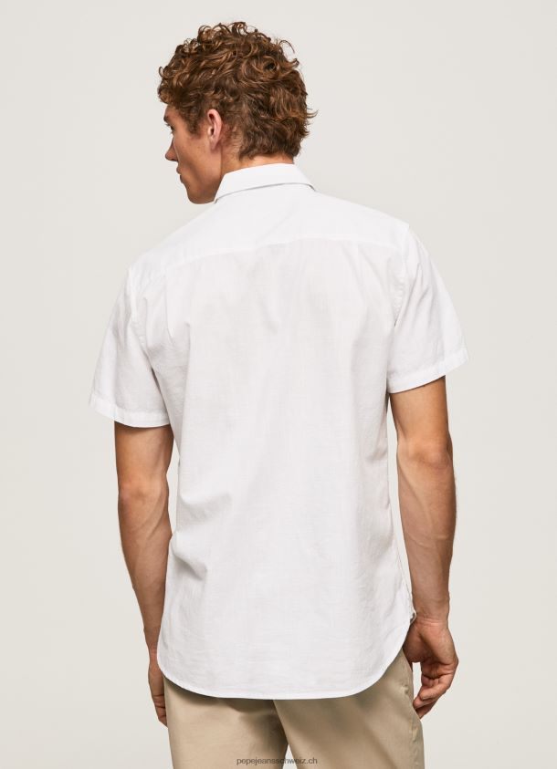 Lothersdale kurzärmliges Hemd Männer Pepe Jeans Weiss 84XH6T1069