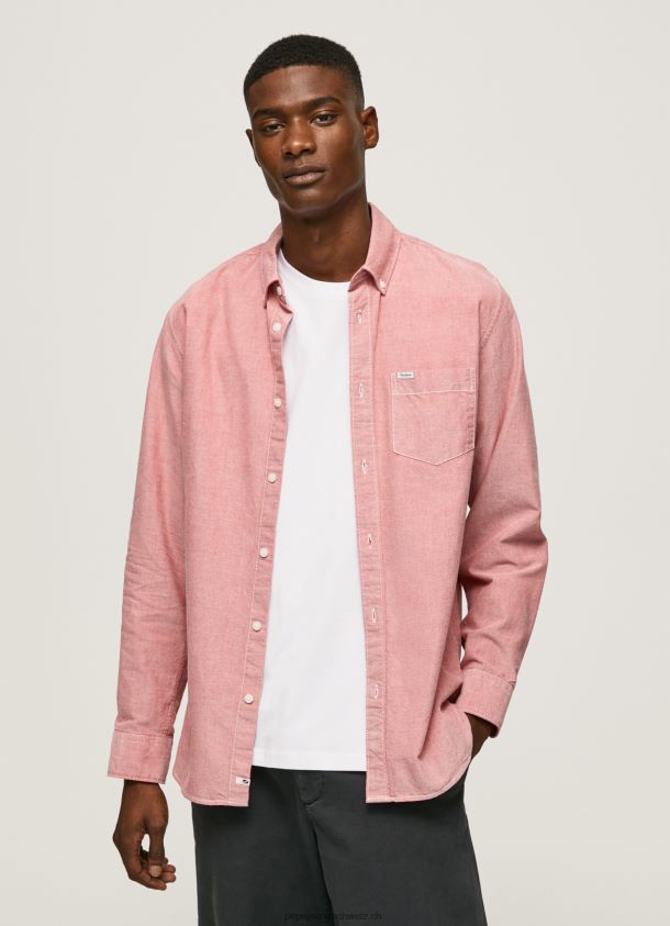 Lowell Oxford-Hemd in normaler Passform Männer Pepe Jeans wolkig rosa 84XH6T1048