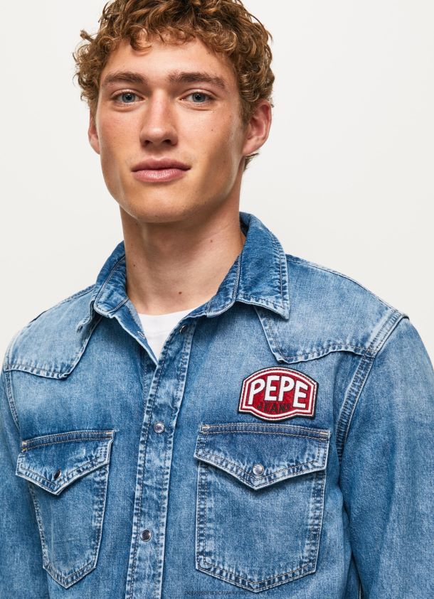 Noah Jeanshemd in normaler Passform Männer Pepe Jeans Denim 84XH6T1049